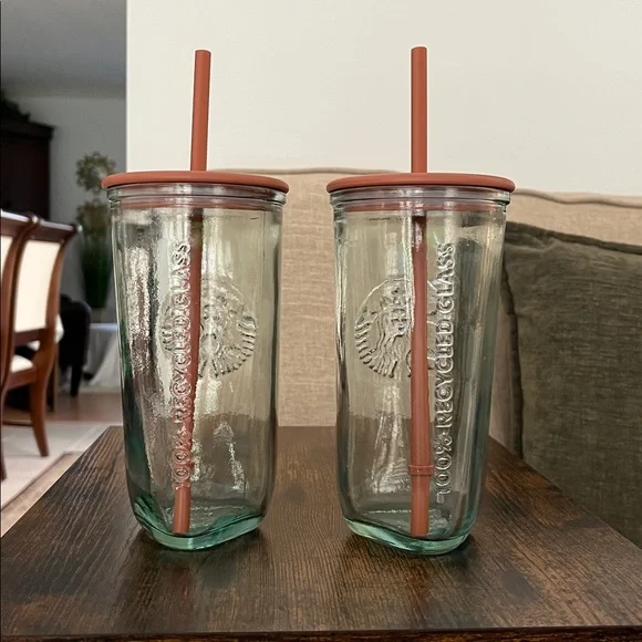 Starbucks recycled glass cup 16oz Set of 2 - Picture 2 of 6